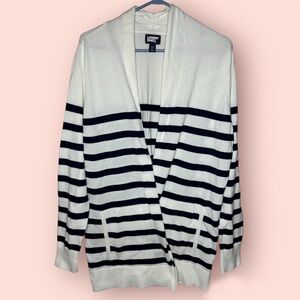 Lands’ End Long Striped Cardigan